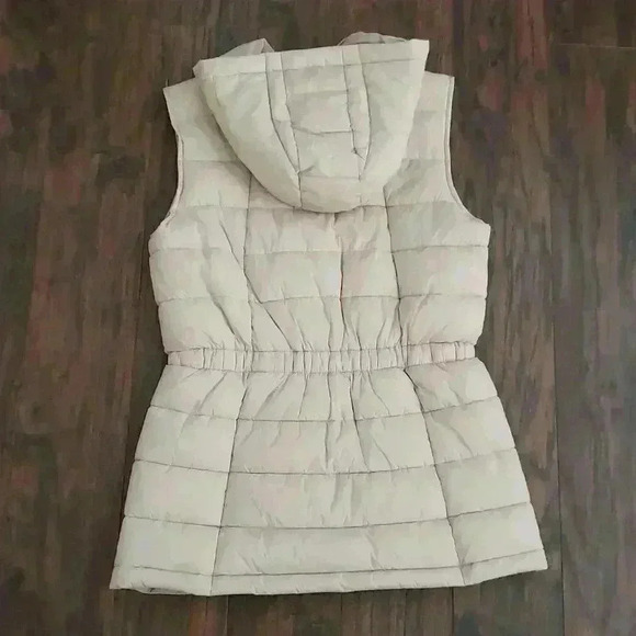 Swiss Tech Tan Hooded Fitted‎ Fall Winter Long Vest XS - Picture 11 of 11